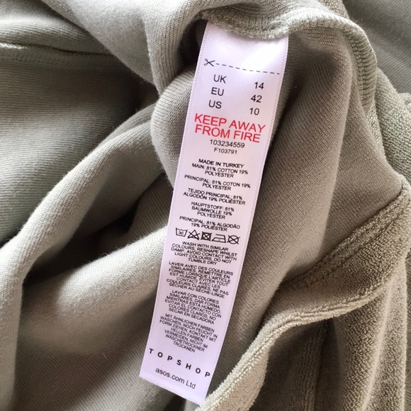 NWT Topshop Sage Green Terri Dress - Picture 7 of 7